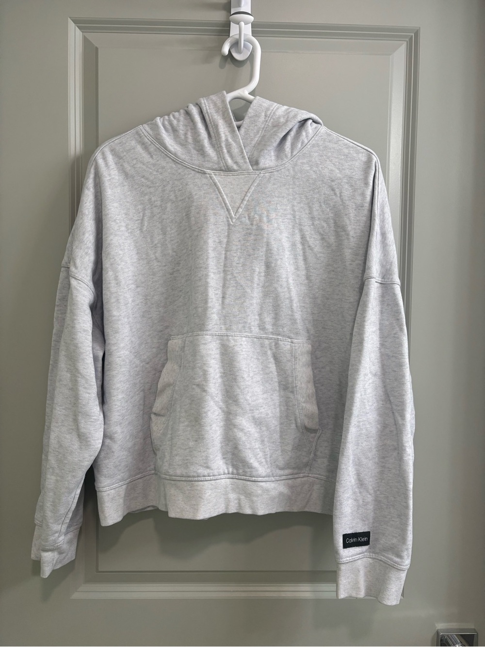 Calvin Klein Light Gray Pullover Hoodie Sweatshirt